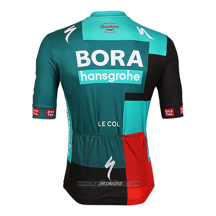 2022 Abbigliamento Ciclismo Bora-Hansgrone Verde Manica Corta e Salopette